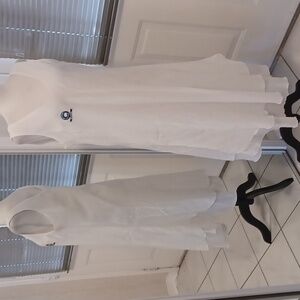 4/$80 New White Cotton Layered Sundress - Size T4/42 (Fits Like Large)
